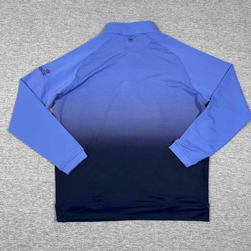 Peter Millar Pullover Mens Large Blue Dip Dye Perth 1/4 Zip Performance Golf gallery