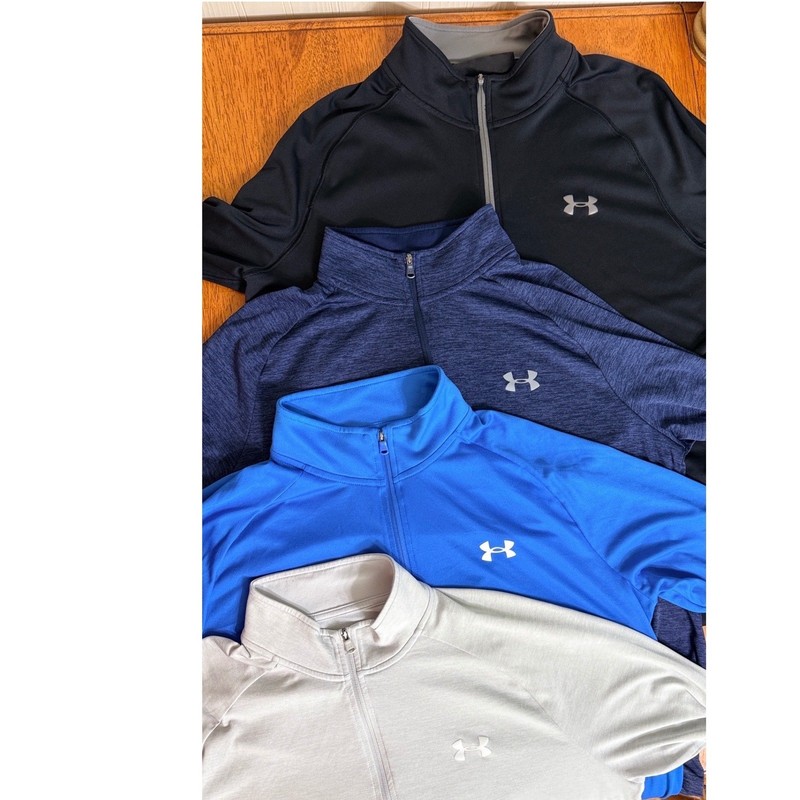 LOT OF 4 Under Armour Tech Velocity 2.0 1/4 Zip Pullover Mens Large Multi Color gallery