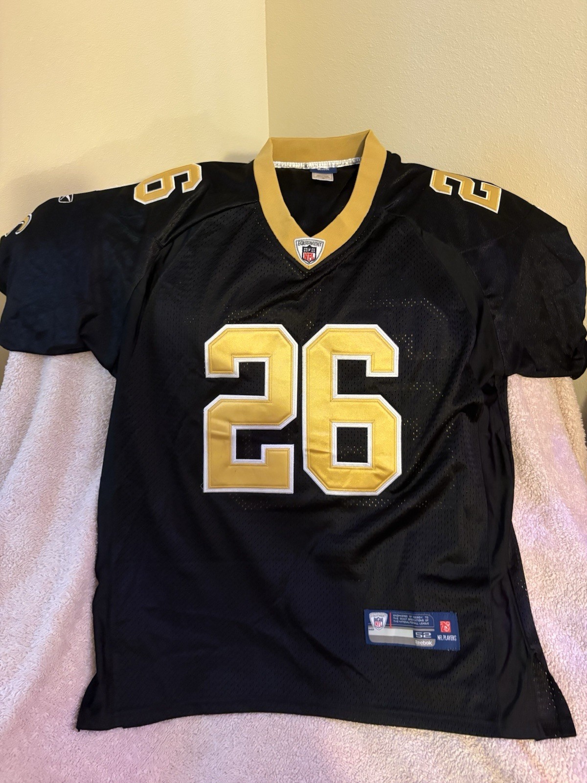 Deuce McAllister Autographed Sewn NFL Reebok Jersey SIZE 52 gallery