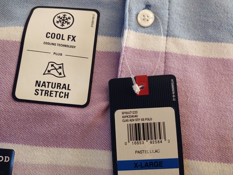 IZOD ADVANTAGE PERFORMANCE COOL FX MEN'S SHORT SLEEVE POLO SHIRT - SIZE XL gallery