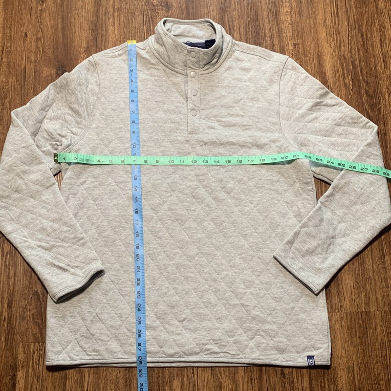 Chaps Quilted Pullover Shirt 1/4 Snap Grey Long Sleeve Mock Neck Men’s Large NWT gallery