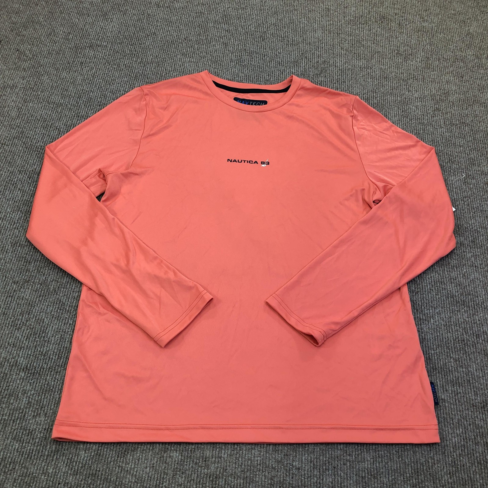 Nautica Shirt Mens Medium Pink Long Sleeve NAVTECH Nautica 83 Rashguard Top gallery