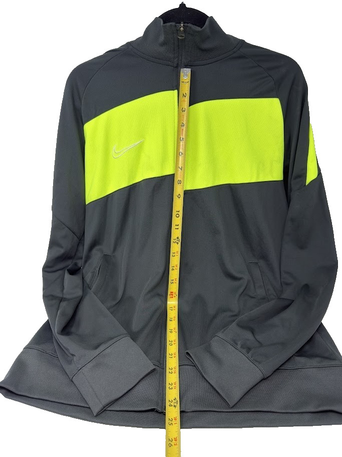 Nike Dri Fit Academy Pro Sweater Men’s Large Charcoal Highlighter Full Zip gallery