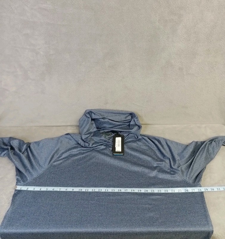 Roundtree & Yorke Performance Hoodie Shirt Men's XXL Blue Pullover NWT gallery