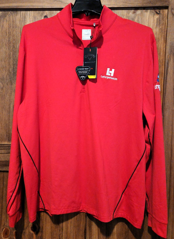 NWT Callaway Golf Swing Tech Mens Size XL Thermal UPF 50 Pullover Activewear