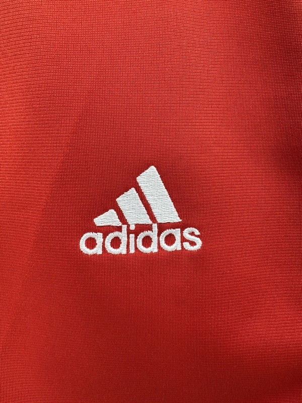 VTG Y2K Adidas Warm Up Jersey Mens XL Snap Button Red & White - No Tag gallery