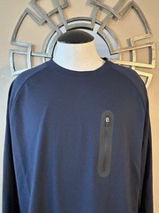 Russell Dri Power 360 Shirt Men Size Large L Training Fit Blue Long Sleeve