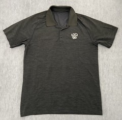 Lululemon Shirt Adult Large Black Polo Metal Vent Breathe Short Sleeve Skull Men