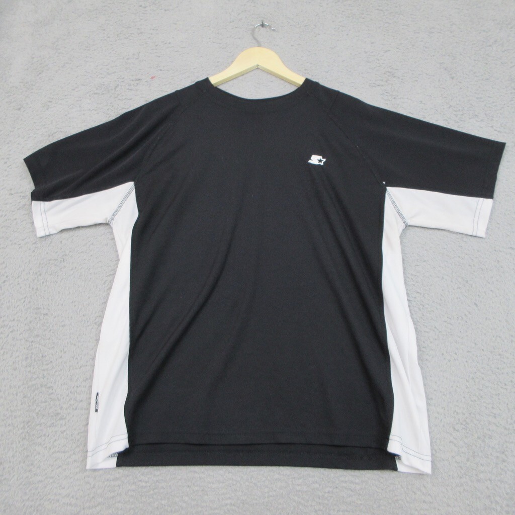 Starter Shirt Men XL Black White Dri Star Performance Logo Crew Neck Pullover gallery