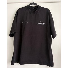 Faded Store Late Nights Eye Graphic Tee – Washed Black Streetwear – Size XL