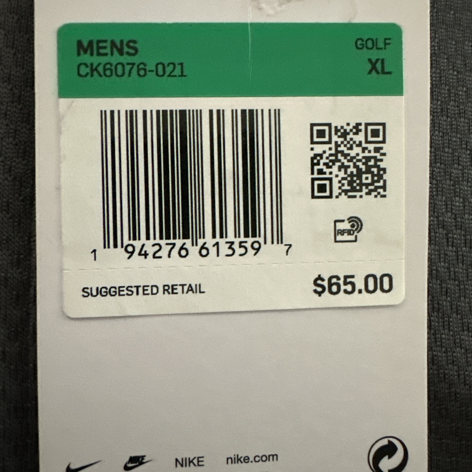 Men’s Nike Golf Pullover Size Xl Grey gallery