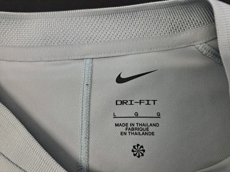 Nike Mens Short Sleeve Two Button Up Baseball Style Jersey/Shirt Grey Large#6702 gallery