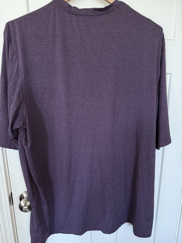 01. ALGO Performance Shirt Quick Dry Anti Odor 3XL V Neck Purple gallery