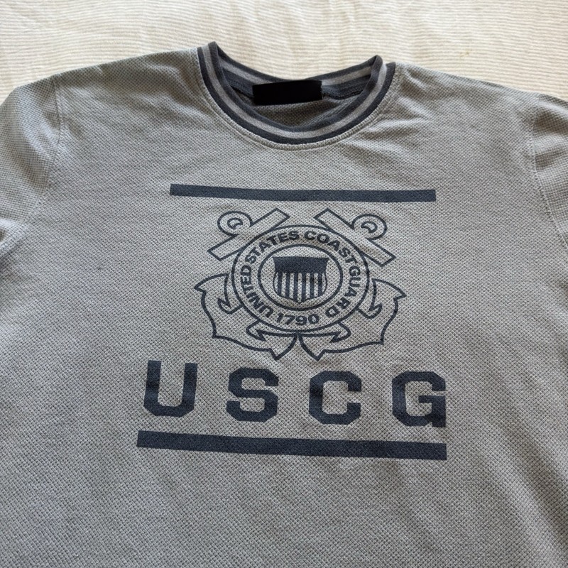 Under Armour US Coast Guard USCG Gray Athletic T Shirt Mens Large Boxy Fit gallery