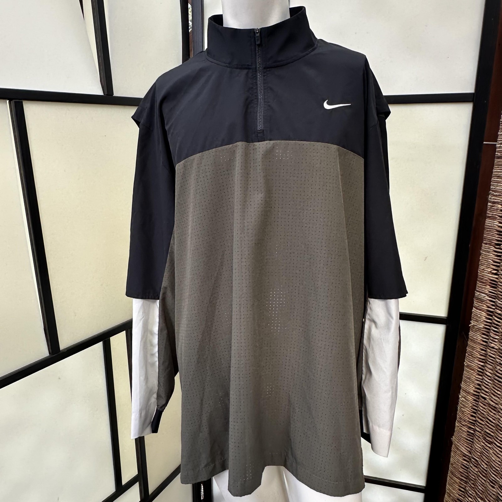 Nike Dri-FIT Golf Club Pullover Mens 3XL Green 1/4 Zip Mock Neck FQ1155-010 gallery