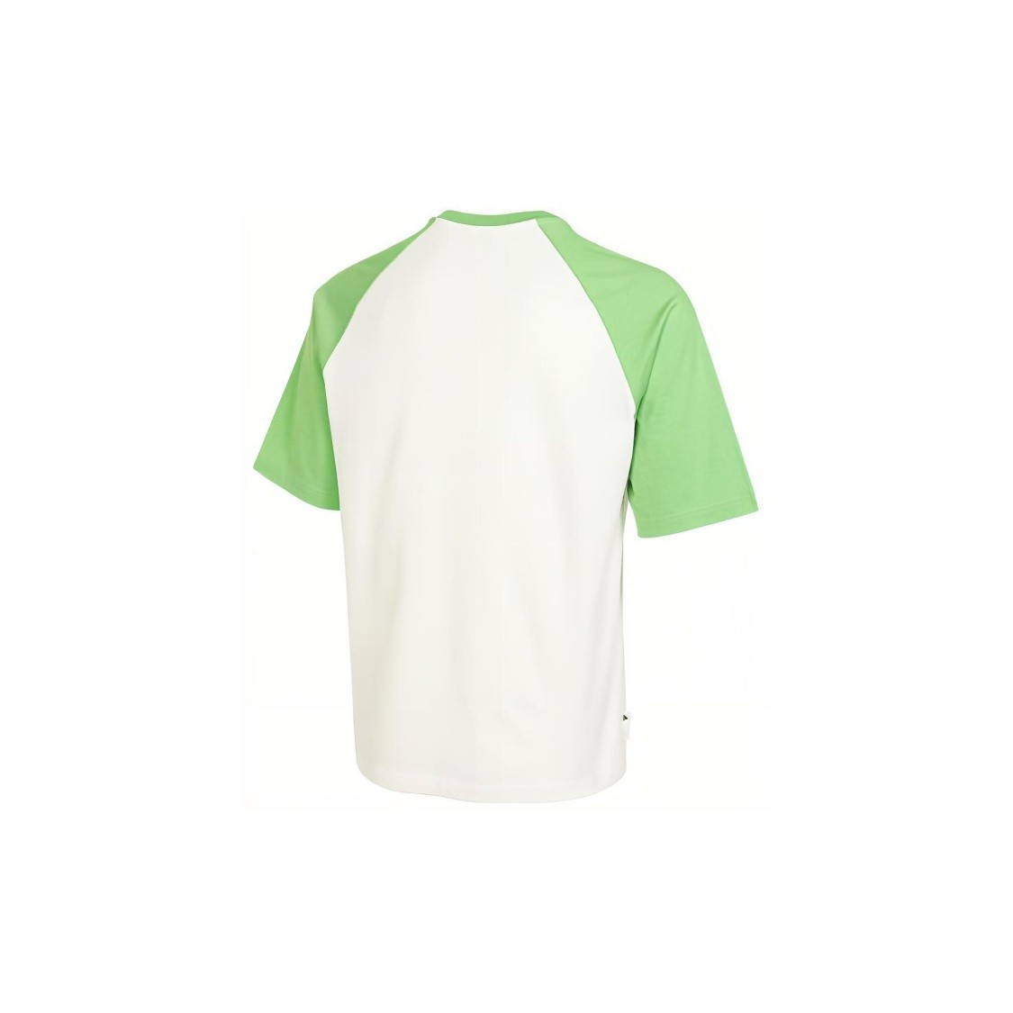 adidas Letter Print Patchwork Crew Neck Sports T-Shirt Men's Fluorescent Green gallery