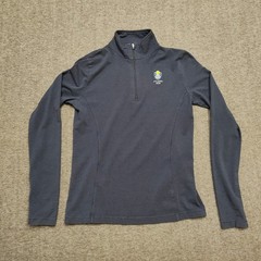 Tasc 1/4 Zip Shirt Mens Small Blue 2023 ATX Open Tennis Organic Bamboo Blend