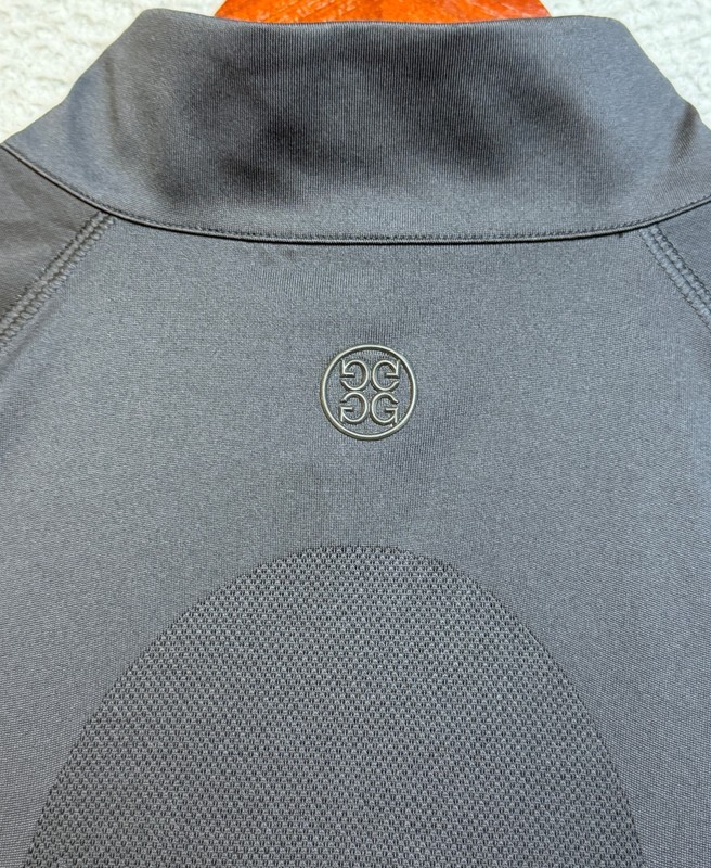 G/Fore 1/4 Zip Pullover Mens M Black Skull Bones Golf Performance Stretch Active gallery