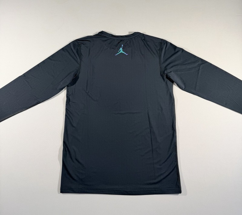 Nike Jordan Dri-Fit Youth Gray Iridescent Jumpman Logo L/S Performance Shirt XL gallery