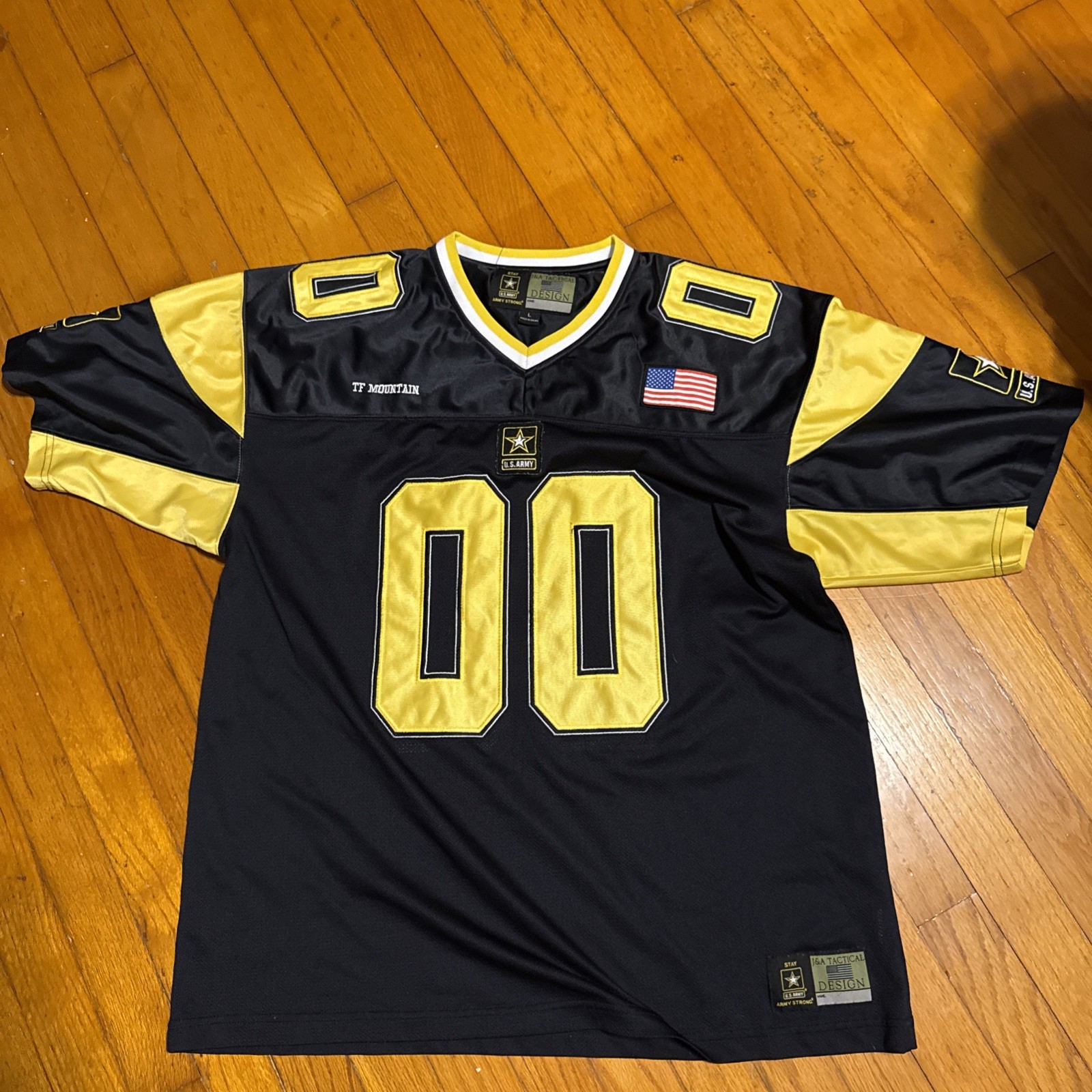 Battlefield Collection Army Strong Football Jersey USA Large Black #75 gallery