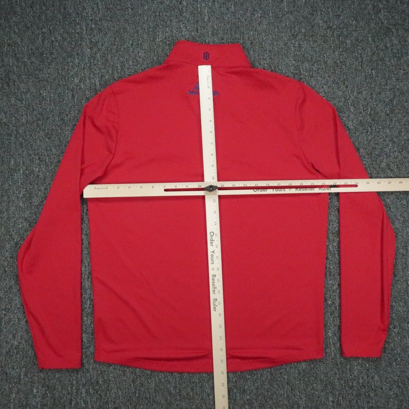 Holderness & Bourne Pullover Mens Medium Red The Bell Quarter Zip Folds Of Honor gallery