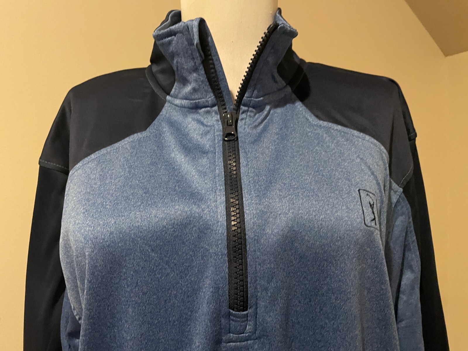 PGA TOUR Golf Mens Quarter Zip Blue Pullover Shirt NWT - Sz Large gallery