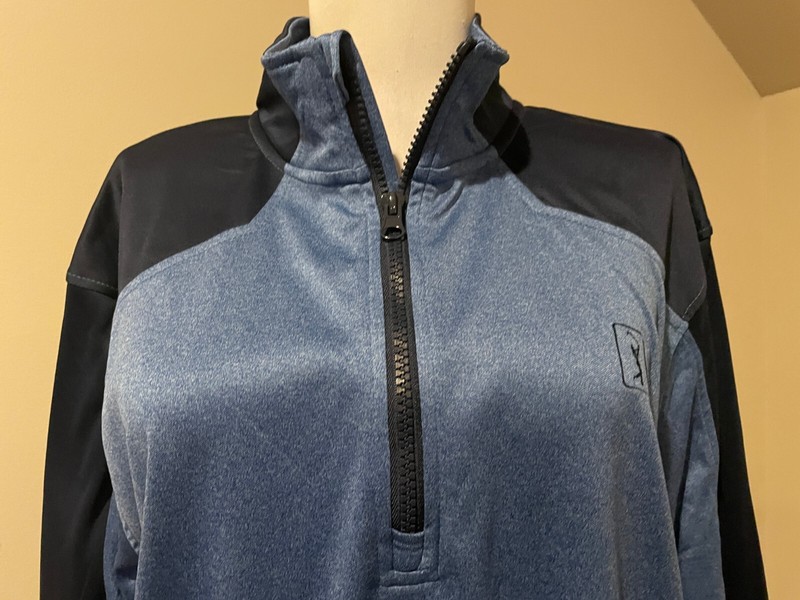 PGA TOUR Golf Mens Quarter Zip Blue Pullover Shirt NWT - Sz Large gallery