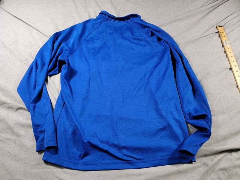 Under Armour Men's Large Loose 1/4 Zip Pullover Royal Blue Bobcat Logo gallery