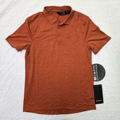 Lululemon Evolution Short Sleeve Polo ATRU Autumn Rust Men’s Size Medium