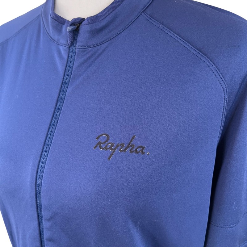 Rapha Men's Long Sleeve Core Micro Fleece Lined Jersey Full Zip Navy Blue Sz XL gallery