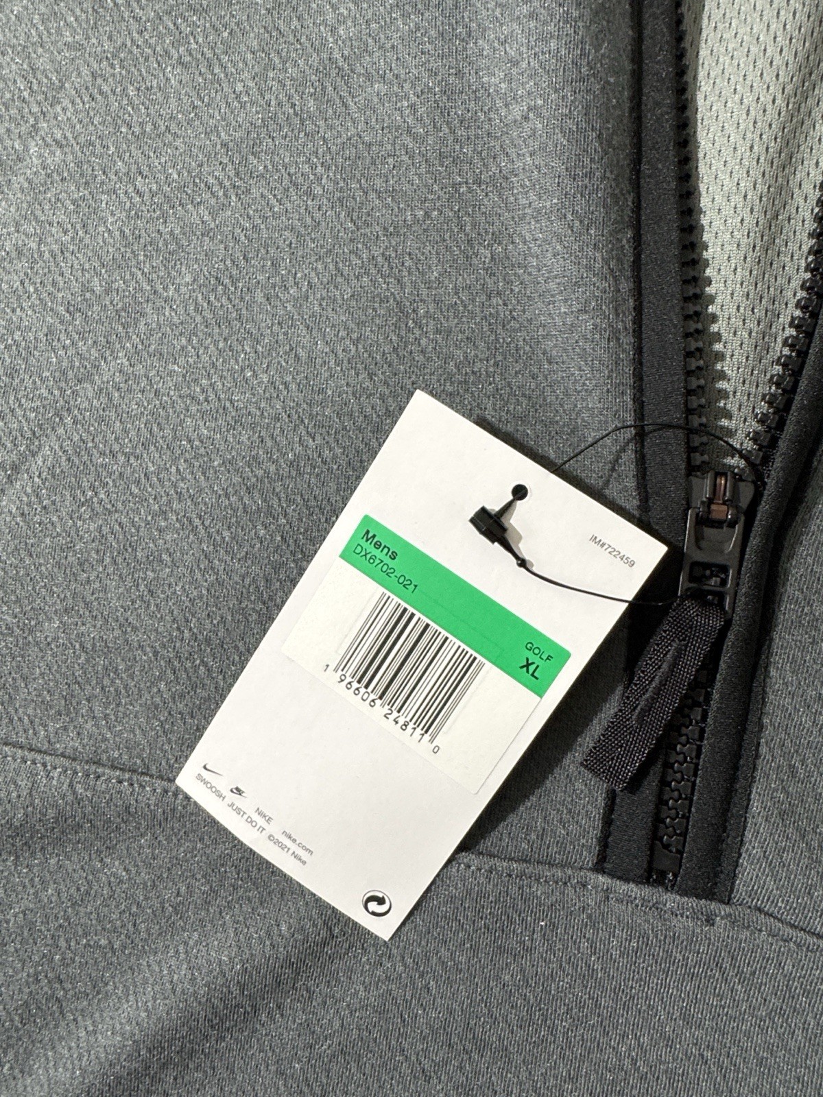 NEW Nike mens XL gray solid performance 1/4 zip pullover golf vest NWT gallery
