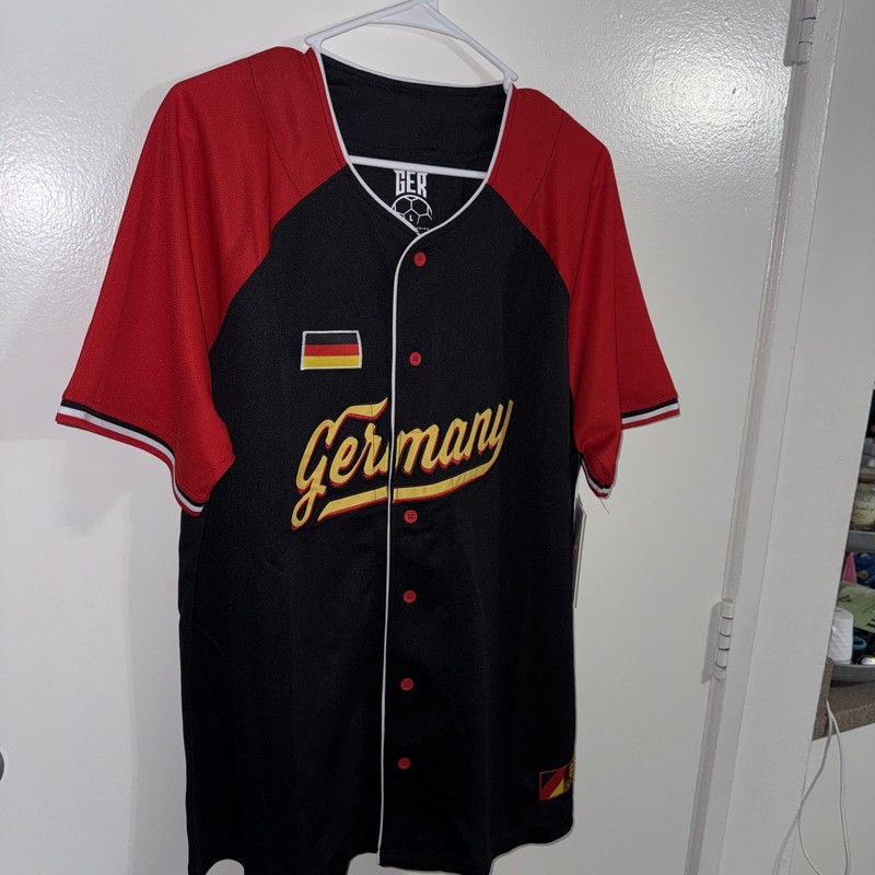 Official USA Drinking German Team Baseball Jersey Shirt SZ L Germany FIFA gallery