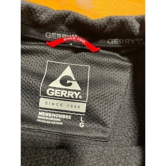 Winter Snow Ski Gerry Men L Warm Base Layer Fleece Crew Neck Shirt Dark Gray gallery