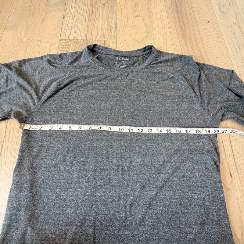 01.Algo Performance Shirt Mens M Heather Gray Active Long Sleeve Quick Dry gallery