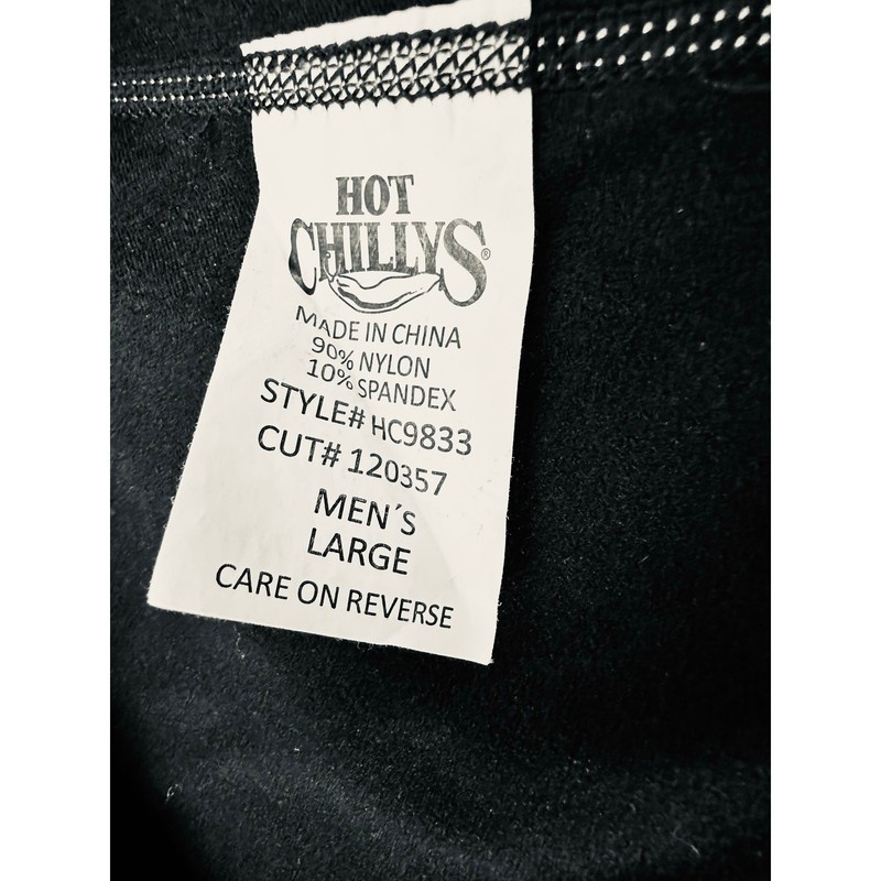 Hot Chillys Men L Black Micro-Elite Chamois 1/4 Zip Thermal Base Layer HC983 gallery