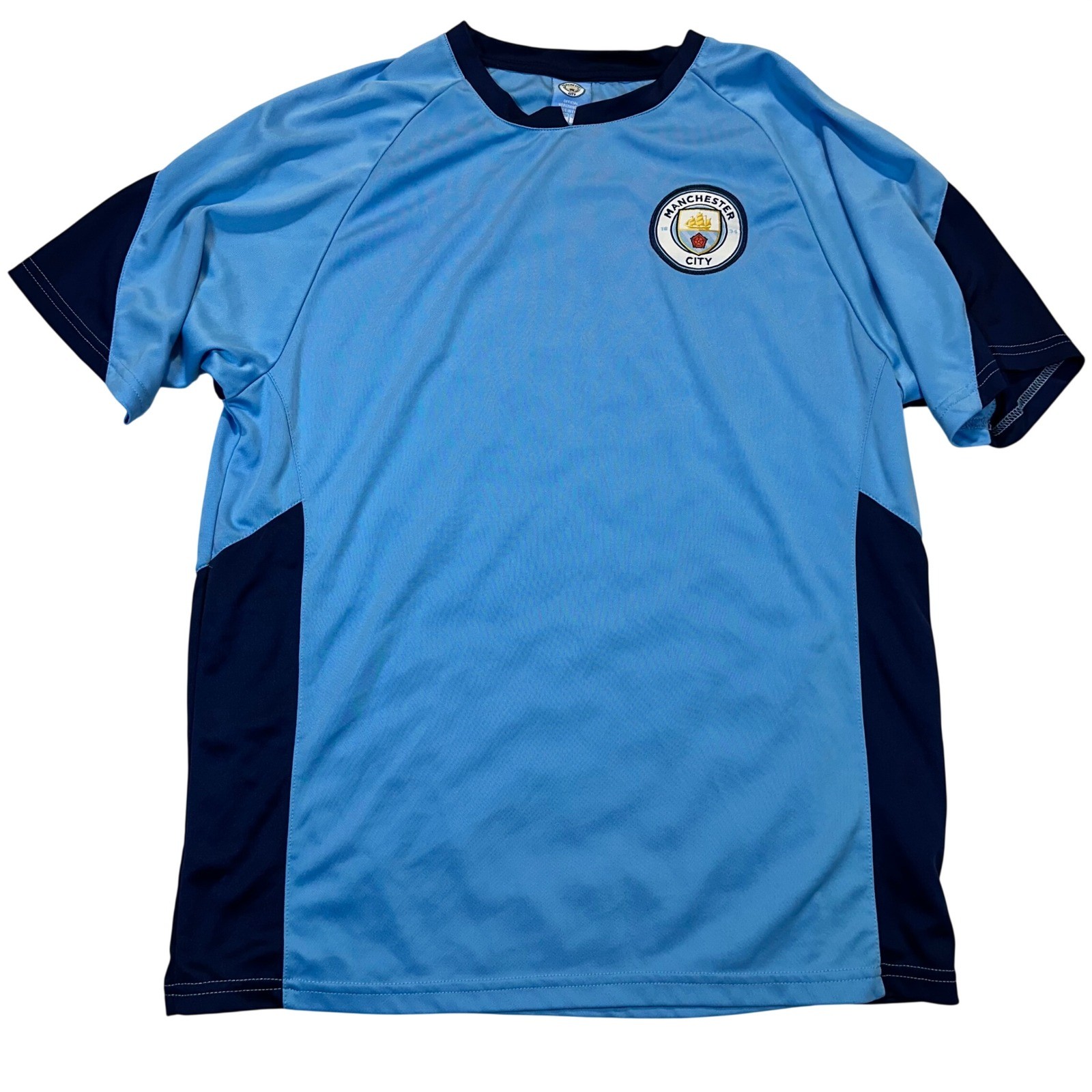 Icon Sports Manchester City Soccer Jersey Mens Large Blue Sporty Gorpcore Tee gallery