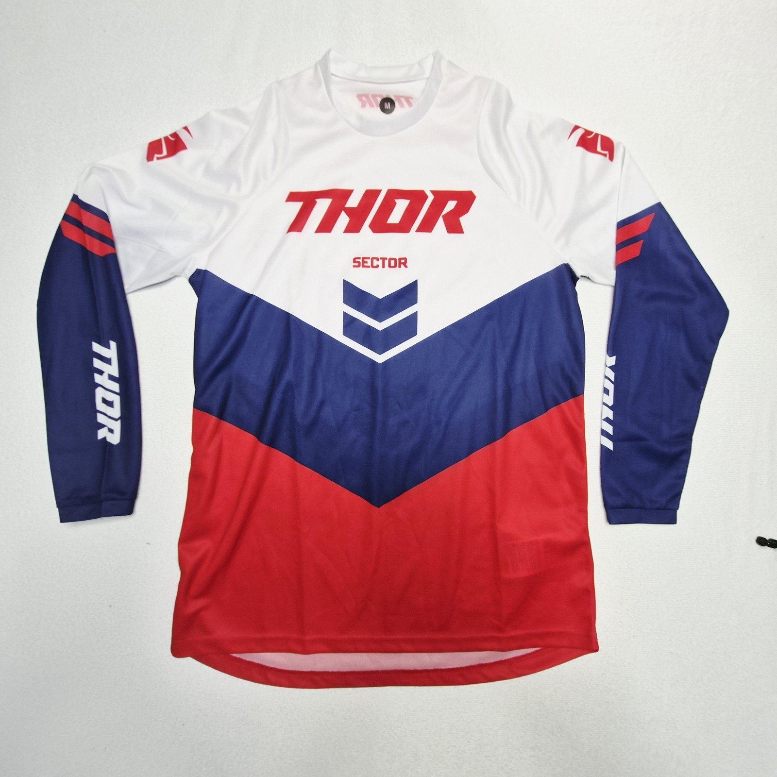 THOR Shirt Mens M Multicoloured Sector Jersey Motorcycle Racing Lightweight Top gallery