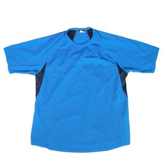 Nike Sphere Dry Mens Medium Blue Short Sleeve Athletic Training Shirt Raglan