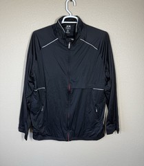 Adidas Jacket Men’s XL Black Zip Golf Windbreaker Mesh Lined ClimaProof NWOT
