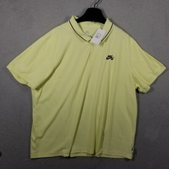 NIKE SB Dri-FIT ADV Short Sleeve Polo Men XXL Pale Yellow Golf FZ7005-751