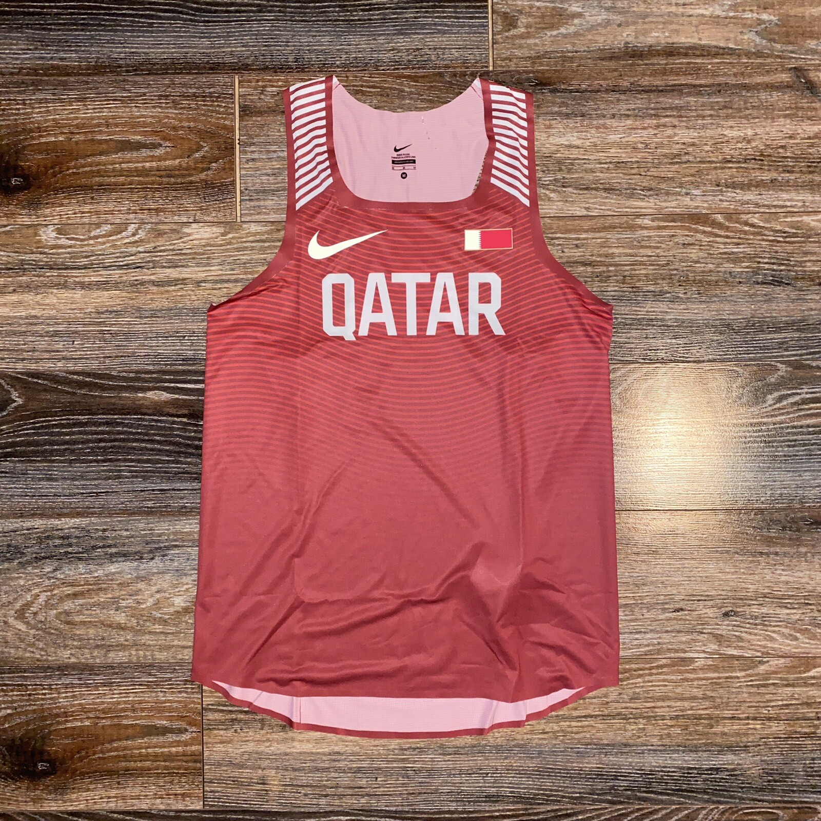 NIKE 2018 Mens Pro Elite Qatar Track & Field Running Singlet SMALL MADE IN USA gallery