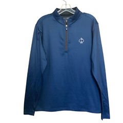 Pins & Aces Golf Co 1/4 Zip Pullover Mens Small Blue Performance B2