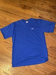 Reebok Mens Large T-Shirt Athletic Tee Royal Blue Performance Cotton Sport EUC