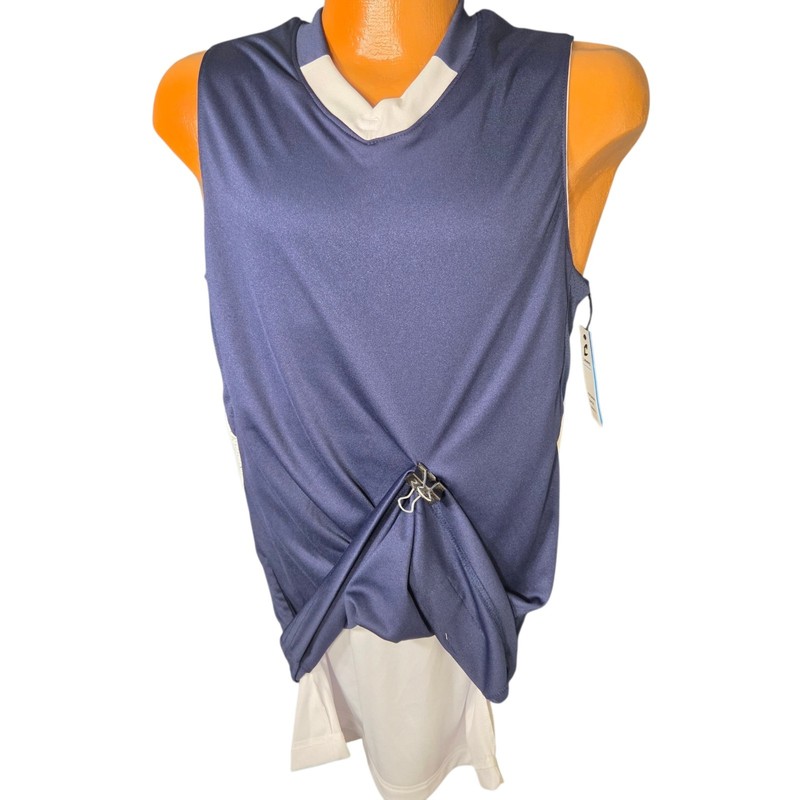 Champro Men's S Reversible Mesh Basketball Jersey Tank Blue/White V-Neck gallery