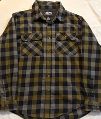 Rugged Wear Brown Plaid XL Long Sleeve Heavy Cotton Blend Flannel Activewear
