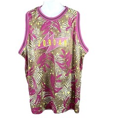 Nike Air Jordan Jersey Men’s XL Purple/Green South Beach Floral CJ4314-225