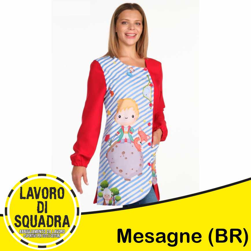 Smock Tunic Long Sleeves Teacher Kindergarten Little Prince Polyester Work gallery