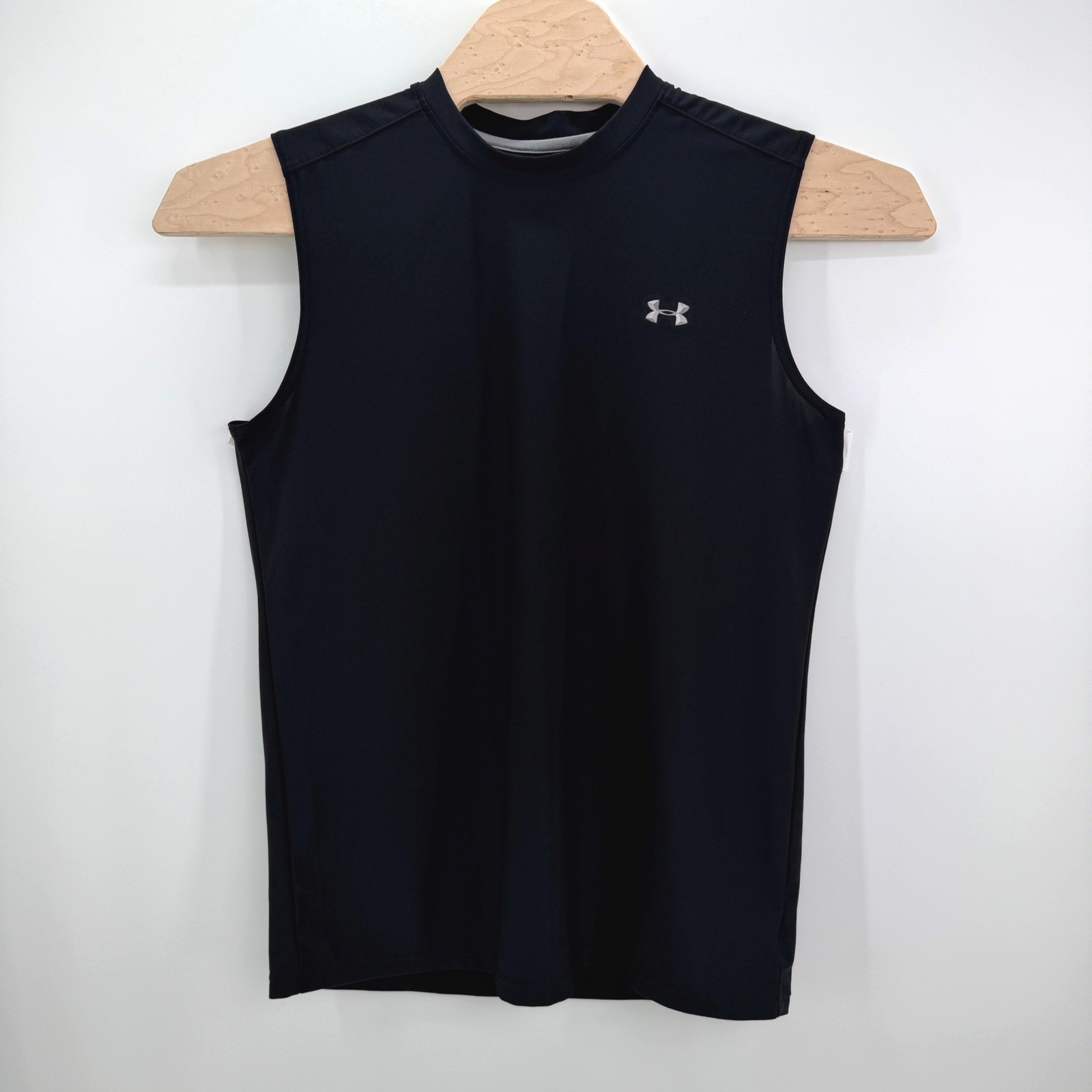 Under Armour HeatGear Sleeveless Shirt Mens MD Black Workout Training Tank Gym gallery