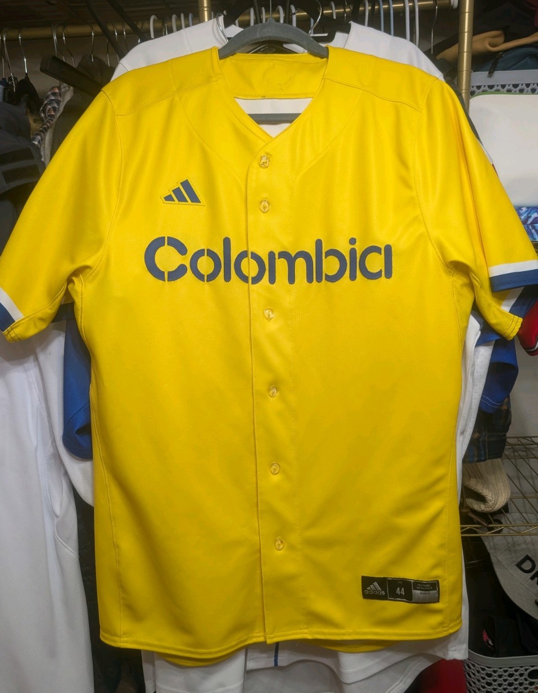 Colombia Blank Adidas World Baseball Stitched yellow Jersey size 44 gallery