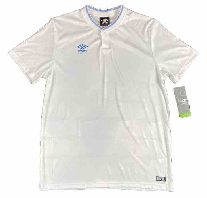 Umbro 90’s Retro Style Men’s Belfast Activewear White Soccer Jersey Size XL NEW gallery